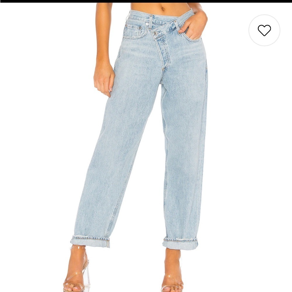 Agolde Criss Cross Blue Jeans
